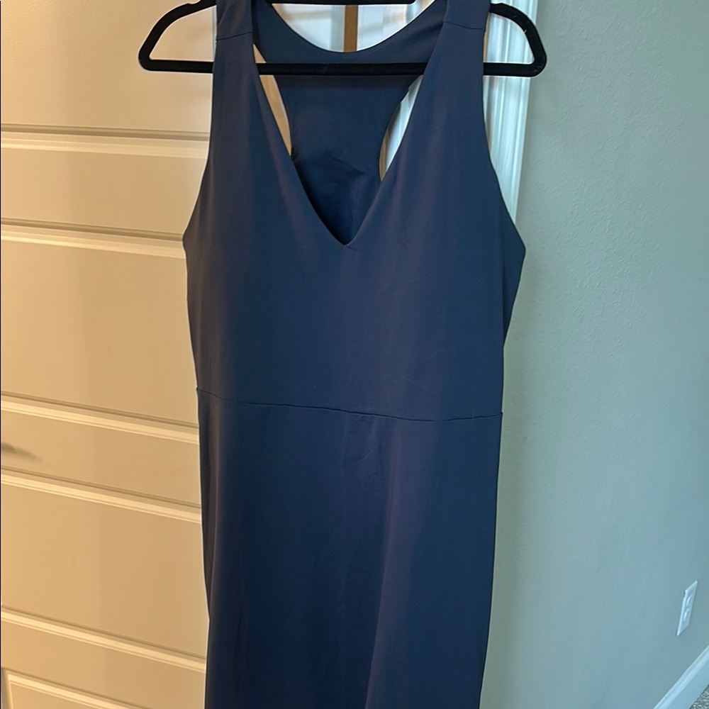 Fabletics Navy Sleeveless Midi Dress